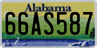 AL license plate 66AS587