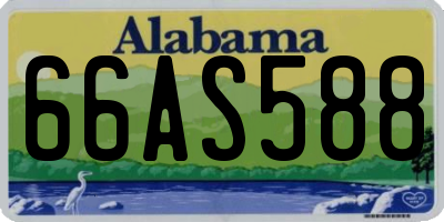 AL license plate 66AS588