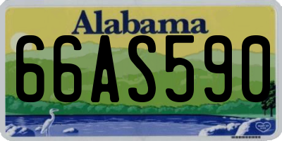 AL license plate 66AS590