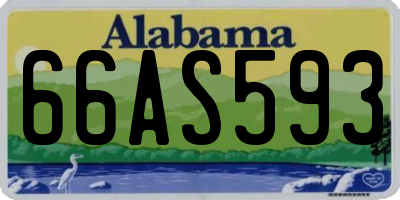 AL license plate 66AS593