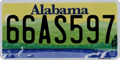 AL license plate 66AS597