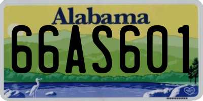 AL license plate 66AS601