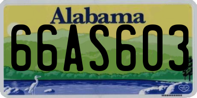 AL license plate 66AS603