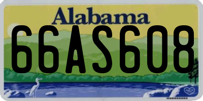 AL license plate 66AS608