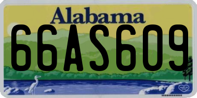 AL license plate 66AS609