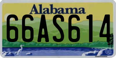 AL license plate 66AS614
