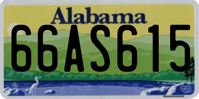 AL license plate 66AS615