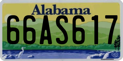 AL license plate 66AS617