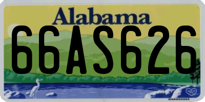 AL license plate 66AS626