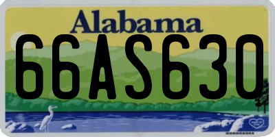 AL license plate 66AS630