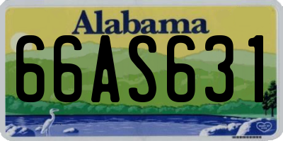 AL license plate 66AS631