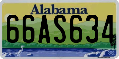 AL license plate 66AS634