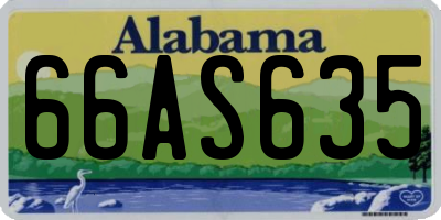 AL license plate 66AS635