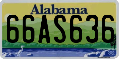 AL license plate 66AS636
