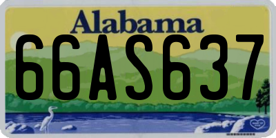 AL license plate 66AS637