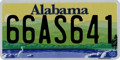 AL license plate 66AS641
