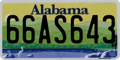 AL license plate 66AS643