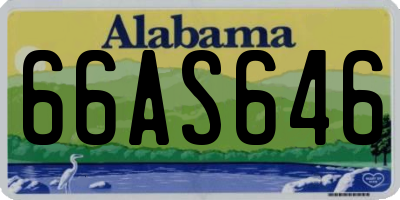 AL license plate 66AS646