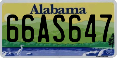 AL license plate 66AS647