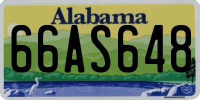 AL license plate 66AS648