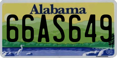 AL license plate 66AS649