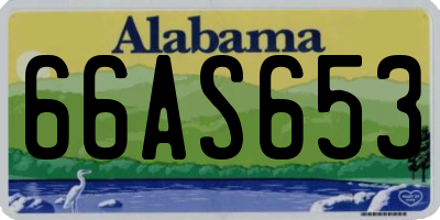 AL license plate 66AS653
