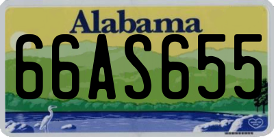 AL license plate 66AS655