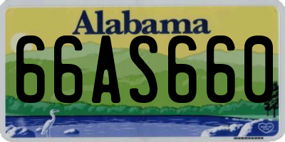 AL license plate 66AS660