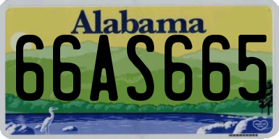 AL license plate 66AS665