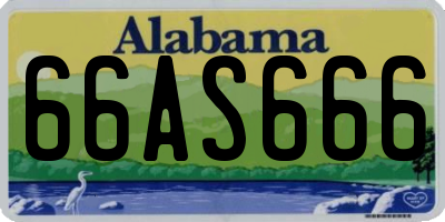 AL license plate 66AS666