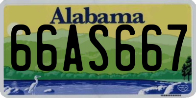 AL license plate 66AS667