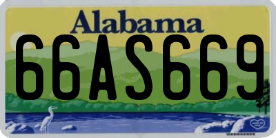 AL license plate 66AS669