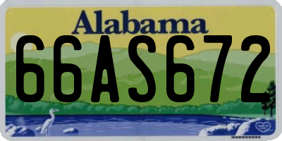 AL license plate 66AS672