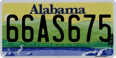 AL license plate 66AS675
