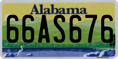 AL license plate 66AS676