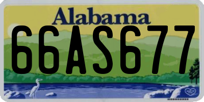 AL license plate 66AS677