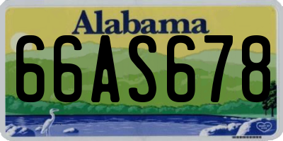AL license plate 66AS678