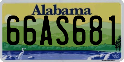 AL license plate 66AS681