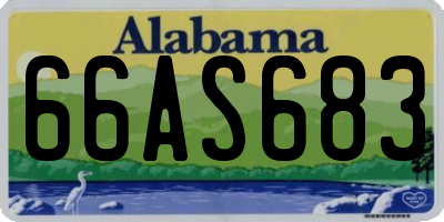 AL license plate 66AS683