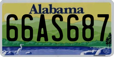 AL license plate 66AS687