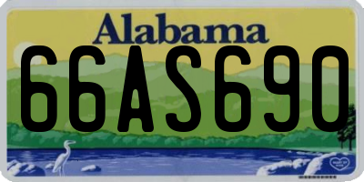 AL license plate 66AS690
