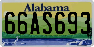 AL license plate 66AS693