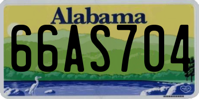 AL license plate 66AS704