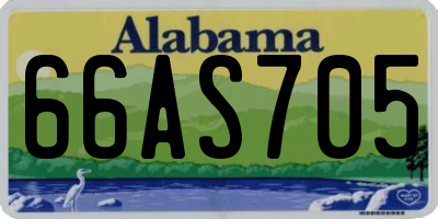 AL license plate 66AS705