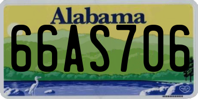 AL license plate 66AS706