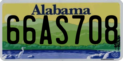 AL license plate 66AS708