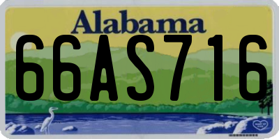 AL license plate 66AS716