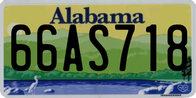 AL license plate 66AS718
