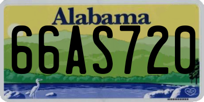 AL license plate 66AS720