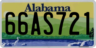 AL license plate 66AS721